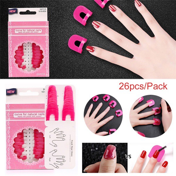 Curve Shape Spill-proof Finger Cover Sticker Nail Polish 949#