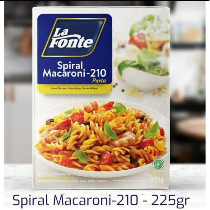 

LA FONTE Spiral Makaroni 225gr