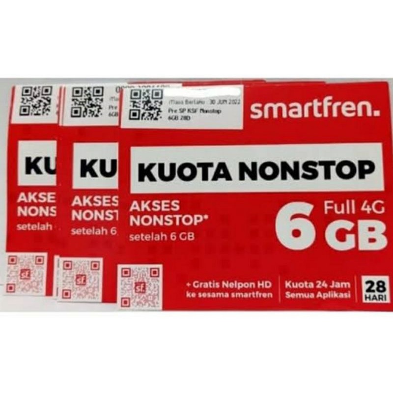 kartu perdana sp smartfren nonstop 6gb siap pakai