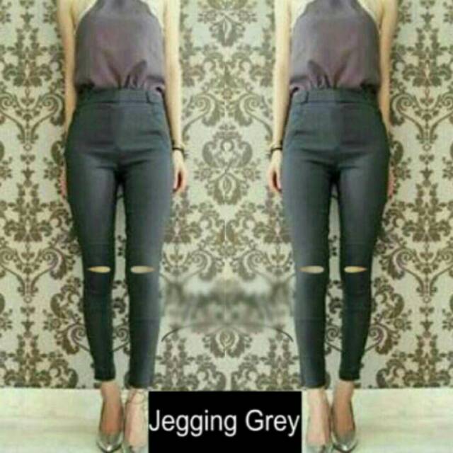 02 Fashion jegging rip gray