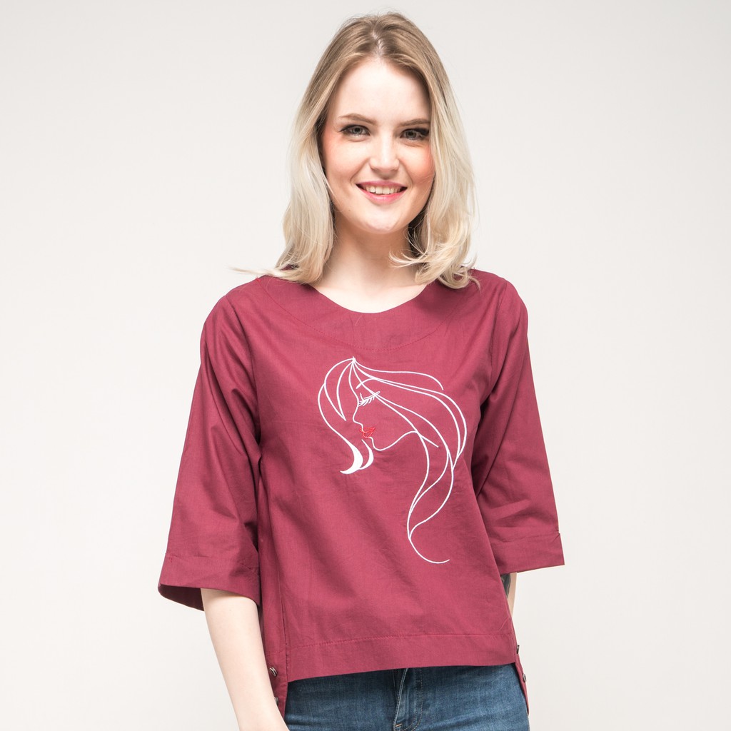 SEYES V7772 Tumblr Blouse  Cewe Cotton Premium Baju  Wanita  