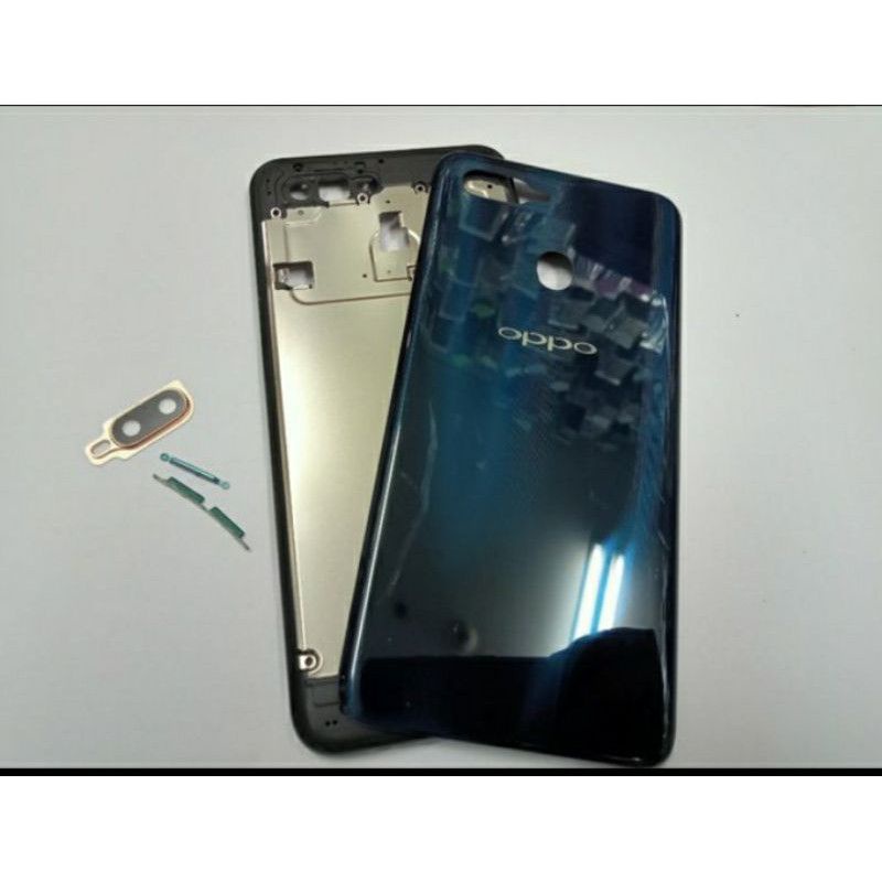 FRAME+BACKDOOR KESING CASING HOUSING FULLSET BEZZEL BAZZEL OPPO A5S ORIGINAL