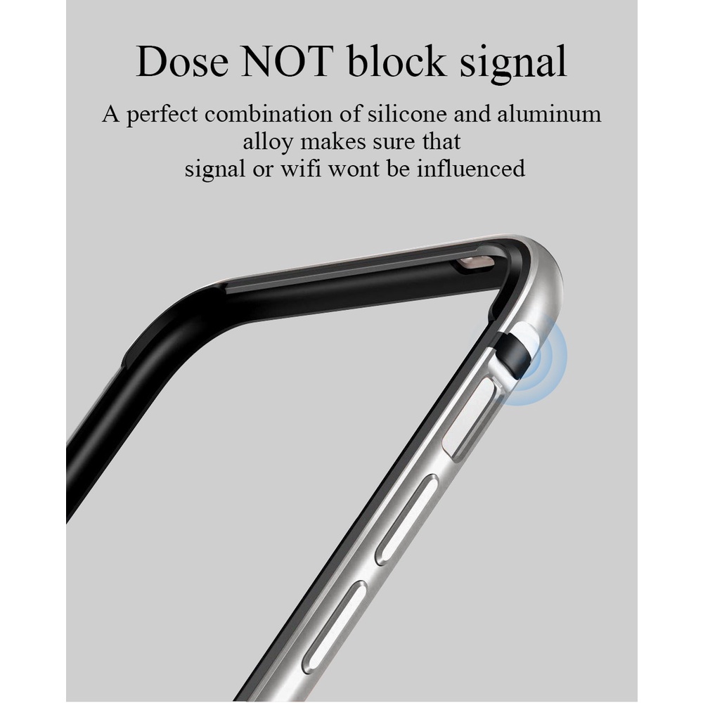 Case Bumper Bahan Silikon Frame Metal Untuk iPhone 11 Pro Max 7 8 Plus X XS Max XR SE 2020 2022