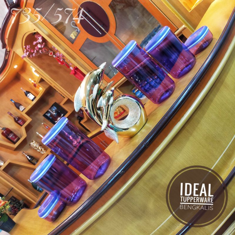 TUPPERWARE CRYSTAL CANISTER SET ( 6pcs )