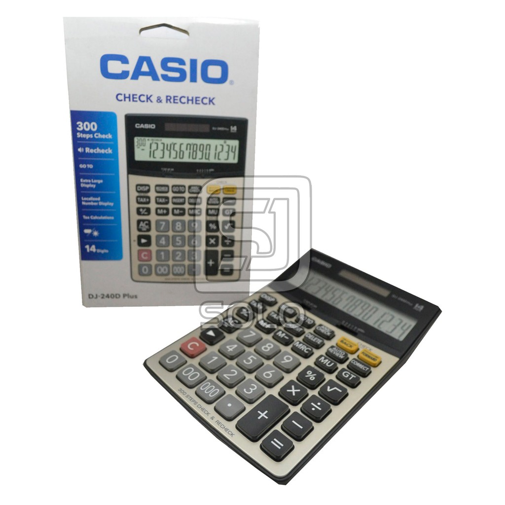 

Kalkulator Casio DJ-240D+ 240 D Plus Desktop Calculator 14 digit