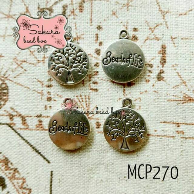 Charm Tree Of Life Etnik Bahan Aksesoris Gelang Yoga Boho Bohemian Antique Silver