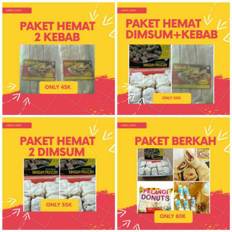

[PROMO PAKET HEMAT] DIMSUM+KEBAB FROZEN