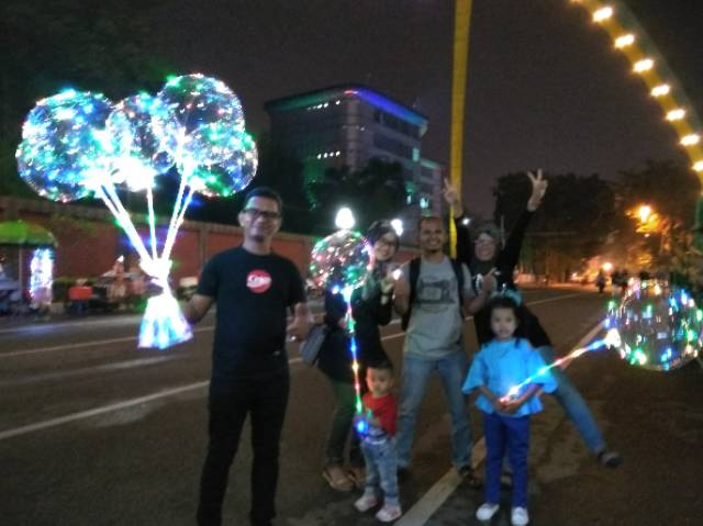 BALON LED TRANSPARAN GAGANG 3V DC BATERAI