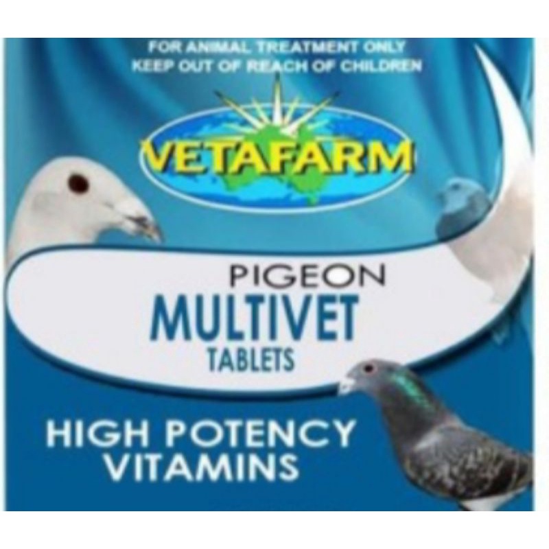 Multivet Vetafarm Isi 10 Butir Vitamin Merpati Balap Tinggian Kolong