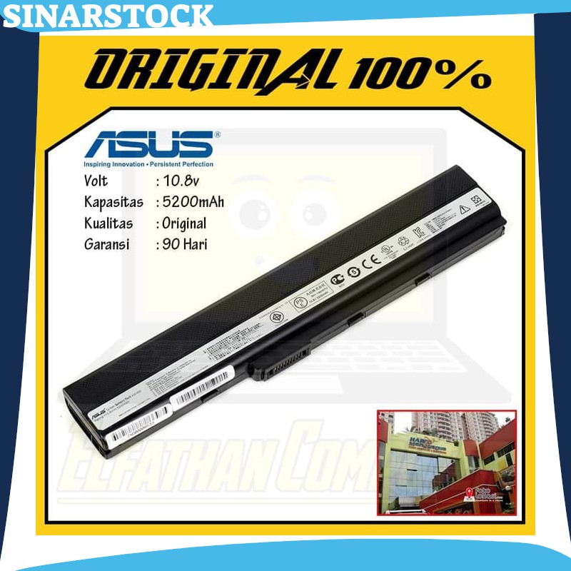Original Baterai Batre Laptop Asus ASUS A42, A42J, A42F, K52, A52F