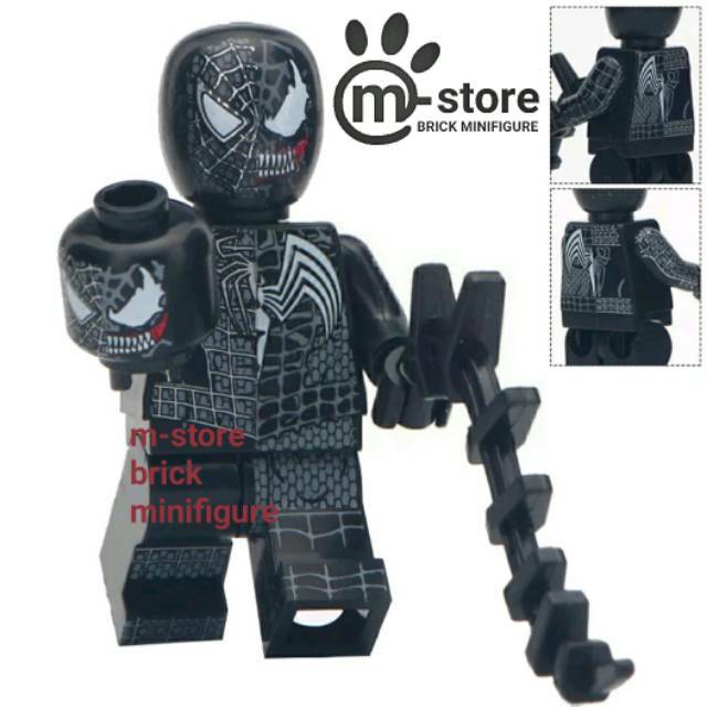 brick black spider-man venom spiderman spider man mini toy figure