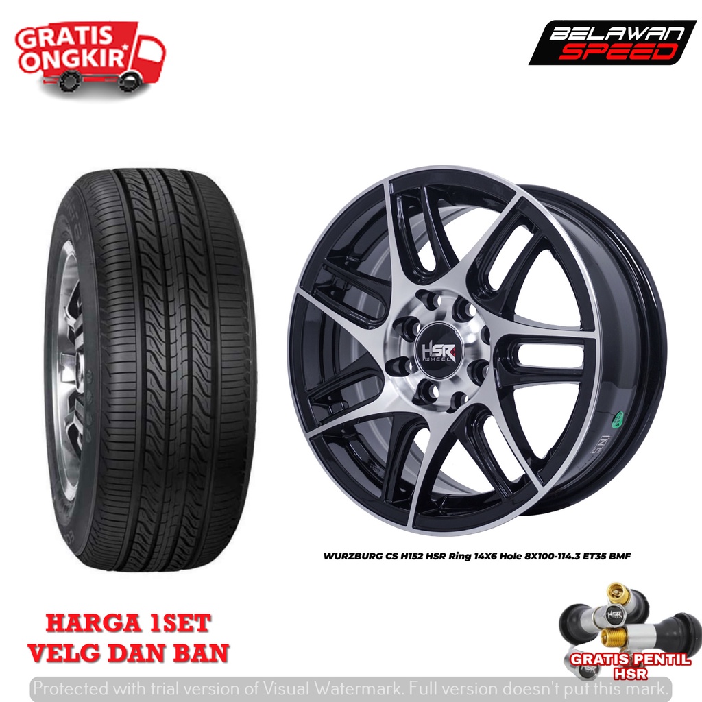 PAKETAN VELG DAN BAN MOBIL MURAH RING 14 UNTUK MOBIL SIGRA XENIA AGYA BRIO JAZZ KARIMUN WAGON R CALY