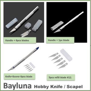 6pcs/set Hobby knife art pen knife (total 6pcs mata pisau) / 1pc hobby knife pisau ukir + 1 mata pisau / 5pcs Refill only