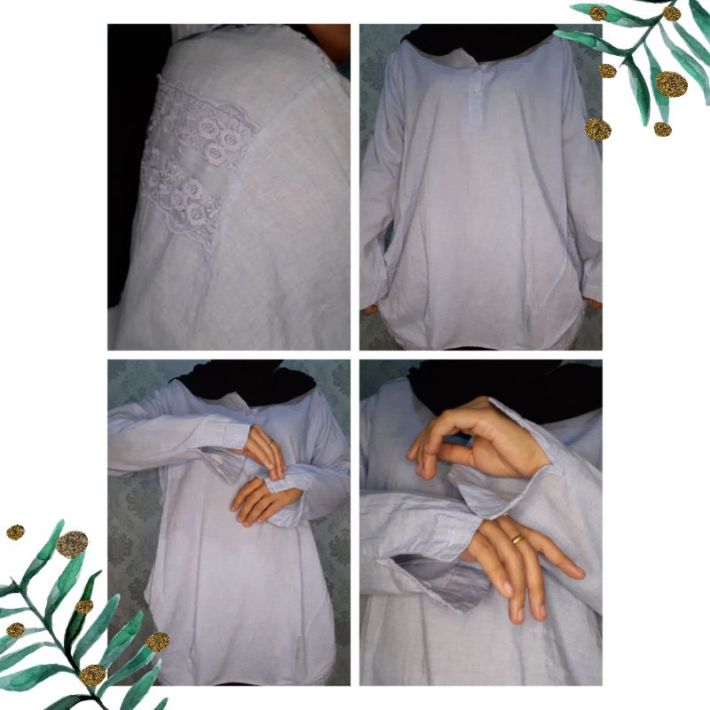 PRELOVED Kemeja Blouse Wanita | Thrift PRELOVED Outfit Wanita