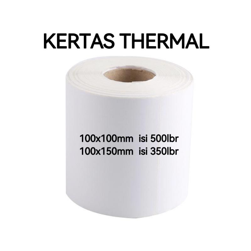 [24pcs/dus] KERTAS STIKER RESI LABEL THERMAL 100*100/ 100*150