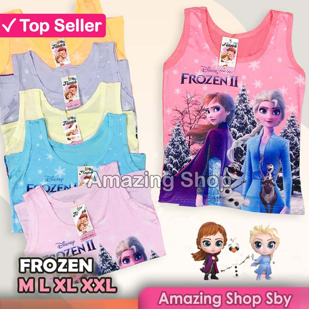 Tanktop Anak KARAKTER / Atasan Anak / Singlet Anak Karakter FROZEN Murah