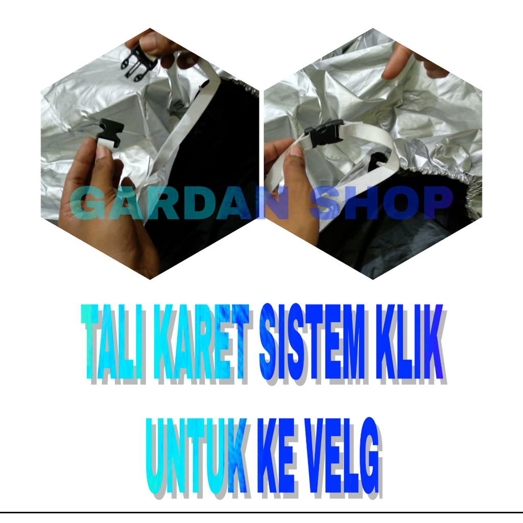 Body Cover KARIMUN KOTAK Sarung Penutup Pelindung Bodi Mobil Karimun Ada Tali Karet KLIK Ke Velg