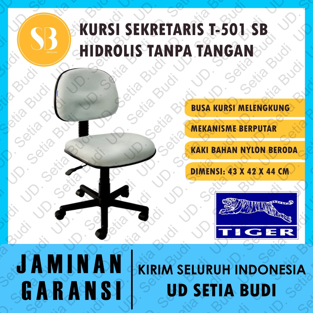 Kursi Kantor Sekretaris Tiger T-501 SB Hidrolis