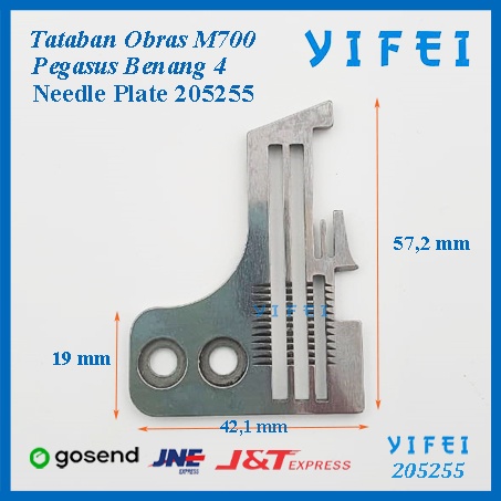 Tataban Mesin Obras Benang 4 Pegasus M700/Needle Plate YIFEI 205255