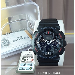 Jual JAM TANGAN PRIA DIGITEC ORIGINAL DUAL TIME ANTI AIR RUBBER DM 5 CM
