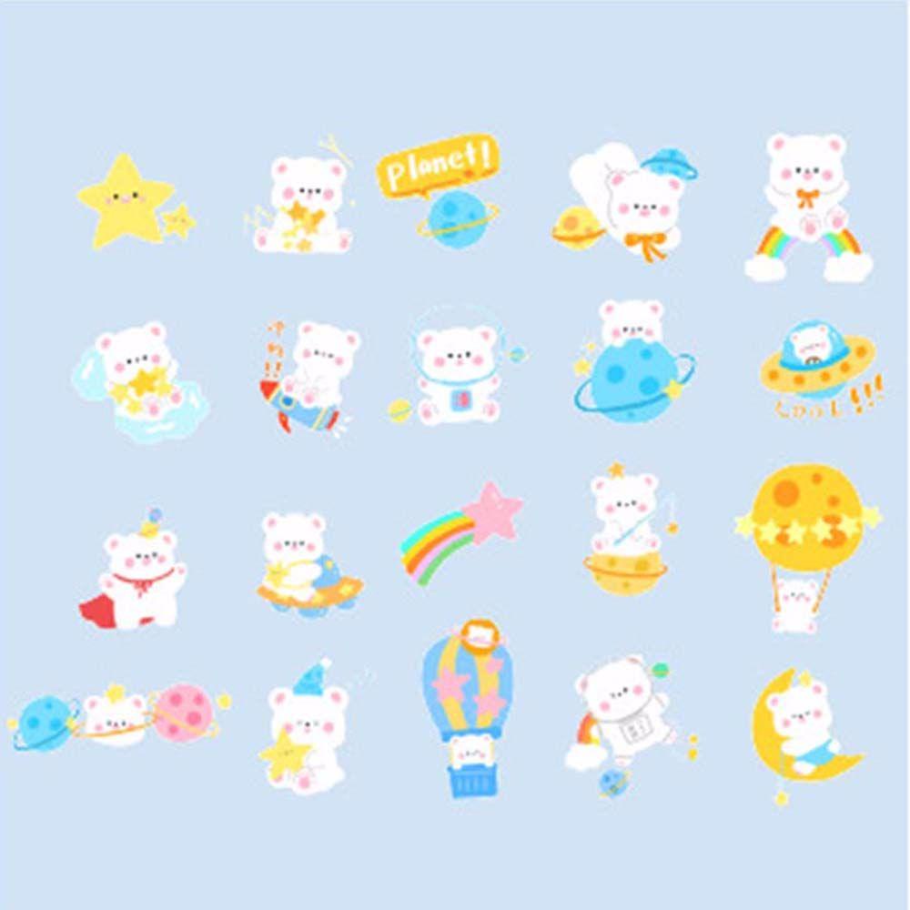 Lanfy Stiker Kartun Diary Album Dekorasi Hewan Alat Tulis Serpihan DIY Scrapbooking