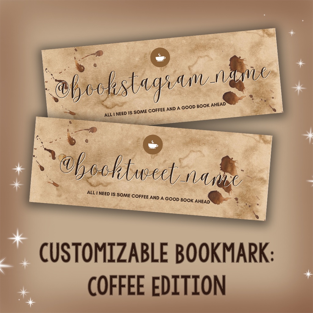 

Bookmark Custom Bookstagram Booktweet: Coffee Edition | Pembatas Buku Premium Waterproof Aesthetic