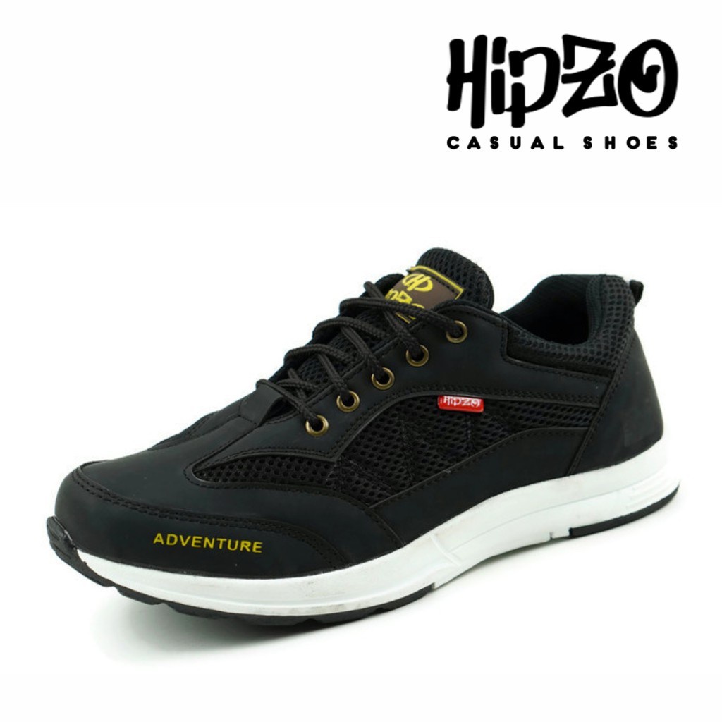 SEPATU PRIA FORMAL SNEAKERS CASUAL PESTA KERJA SEKOLAH WARNA HITAM BLACK LAKI LAKI COWOK KASUAL ORIGINAL HIPZO M-039 SEPATU COWOK KEREN CASUAL FORMAL SANTAI