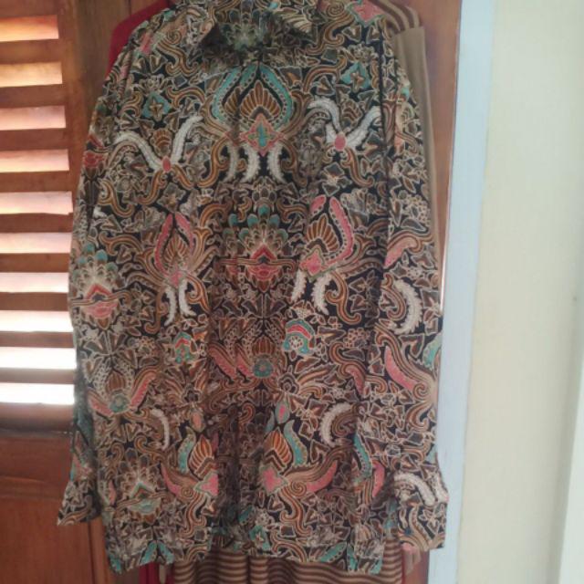 Risna Batik Hrb026 Kenongo Hem Pendek Padi Pekalongan M L Xl Batik Pria Murah Modern