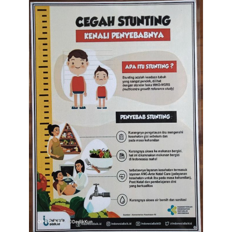 Jual (127) POSTER CEGAH STUNTING DAN KENALI PENYEBABNYA Indonesia