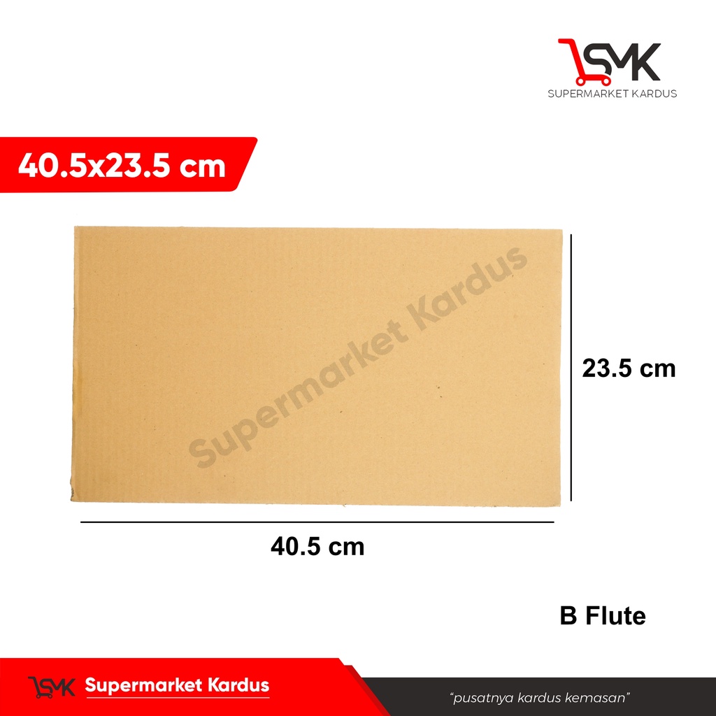 

Kardus Lembaran B flute 40,5x23,5 cm layer/layerkarton/karton/sheet-Supermarket kardus