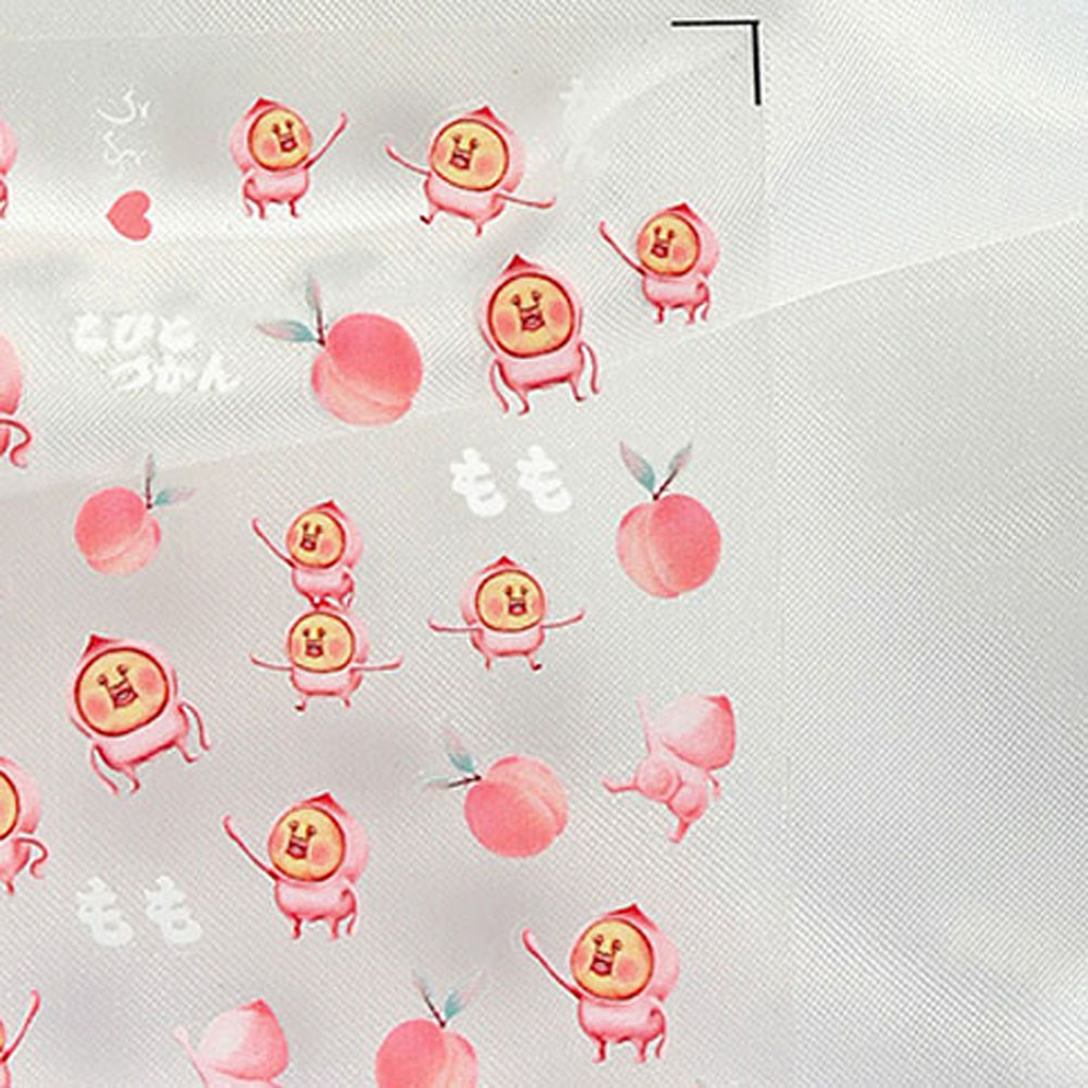 ELEGANT Salon 3D Nails Sticker Japanese Self-Adhesive Decal Nail Foil Decals Peach Fruit Strawberry 5D Thin Tough Nail Decoration Cartoon Cherry Lovely Cute Spring Summer New DIY Nail Art