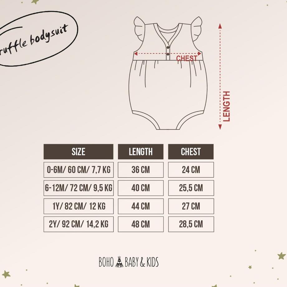 ✰ Bohobaby - Bohopanna Ruffle Bodysuit ➲