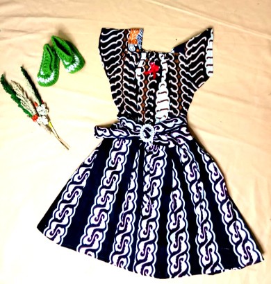 Baju Anak, Dress Batik Anak/ Dress Batik Anak Gesper/dress Batik Susun