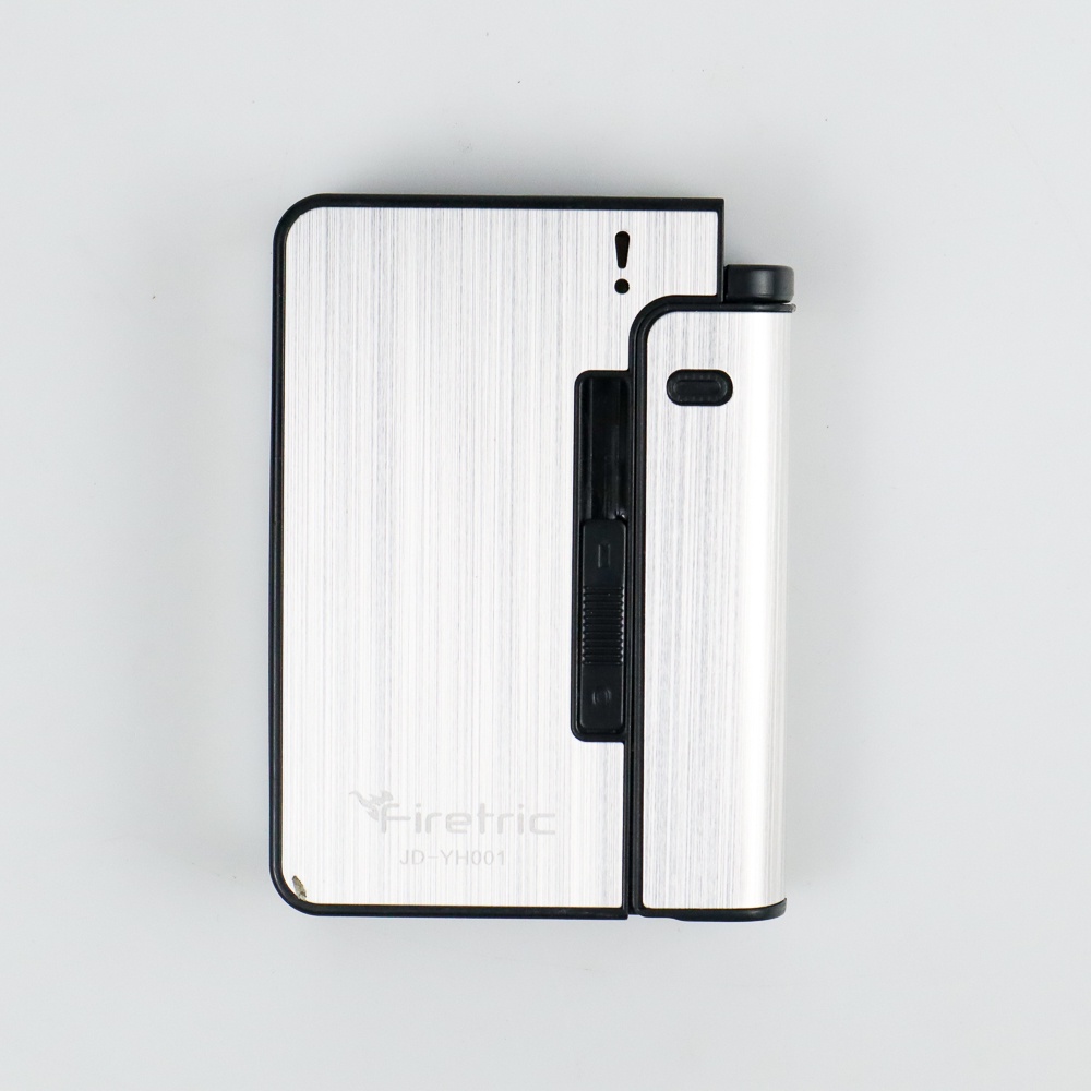 Firetric Kotak Rokok Fashion Bungkus Case with Lighter Korek Api Slot - JD-YH001 GREY