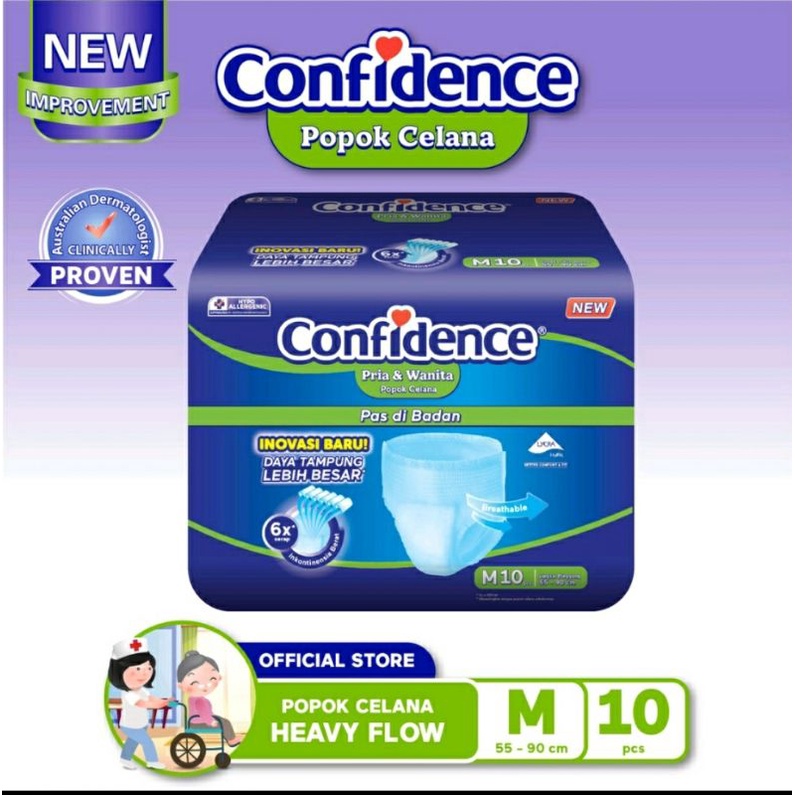 POPOK DEWASA CONFIDENCE | M 10 | L 10 TIPE CELANA