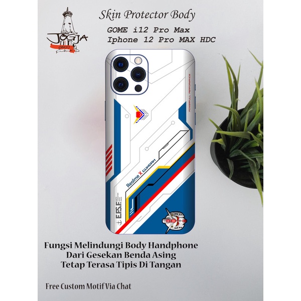 Dapat 2pcs Garskin Gome i12 PRO MAX atau Iphone 12 Promax HDC Motif gun - Free Custom Motif