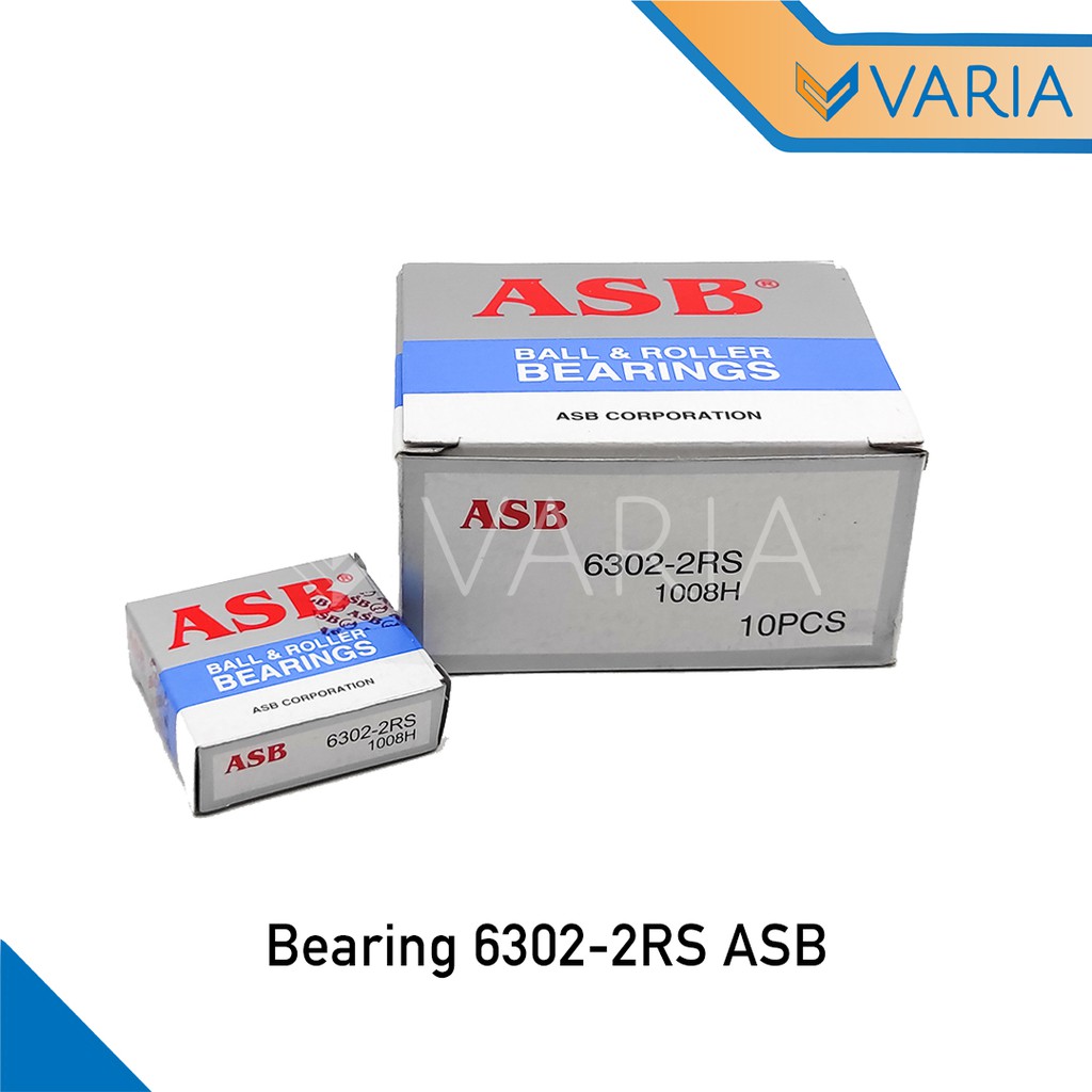 Bearing / Laher 6302 2RS Tutup Karet Double ASB