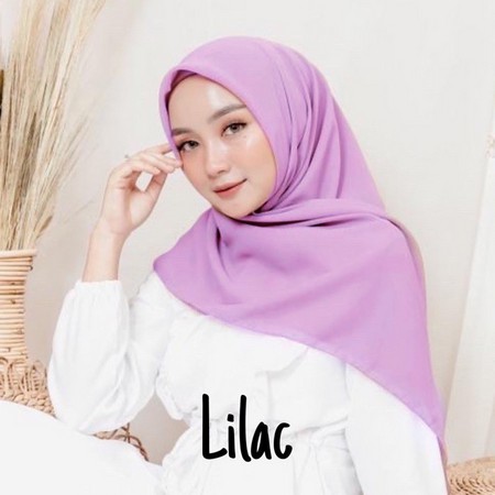 Kerudung Segiempat Polos BELLA SQUARE Hijab Pollycotton Jilbab Bela Grosir Murah PART 1-BELLA LILAC