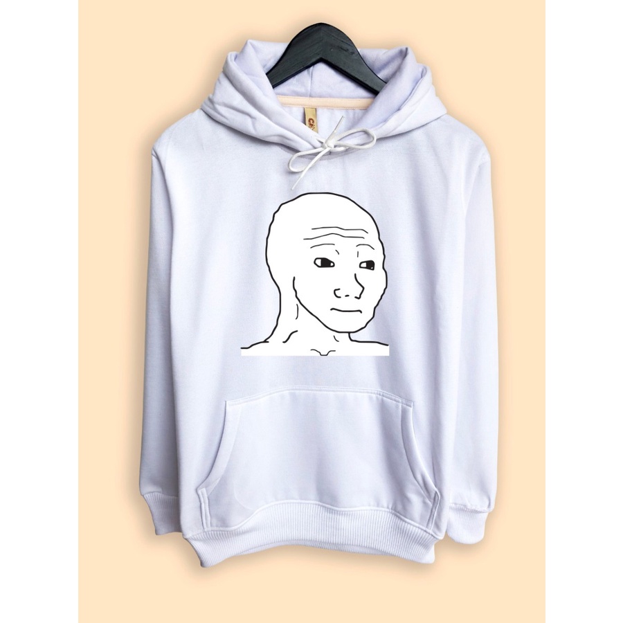 Meme Wojak Crypto Jaket Hoodie Sweater Jumper Fleece Sweatshirt Unisex Pria Wanita M L XL XXL Sablon