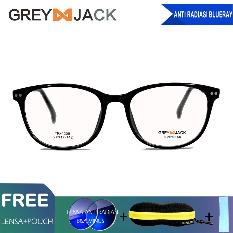 

Grey Jack Frame Kacamata anti radiasi Blue Ray/ Pria Wanita 1208