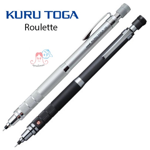 

Mechanic Pencil - Uni KURUTOGA Roulette Silver / Black 0,5mm - Hitam promo