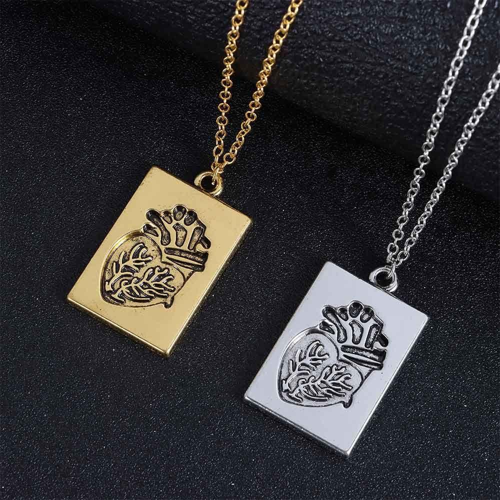 R-flower 2pcs Couple Kalung Hadiah Pernikahan Hari Valentine Puzzle Hati Choker