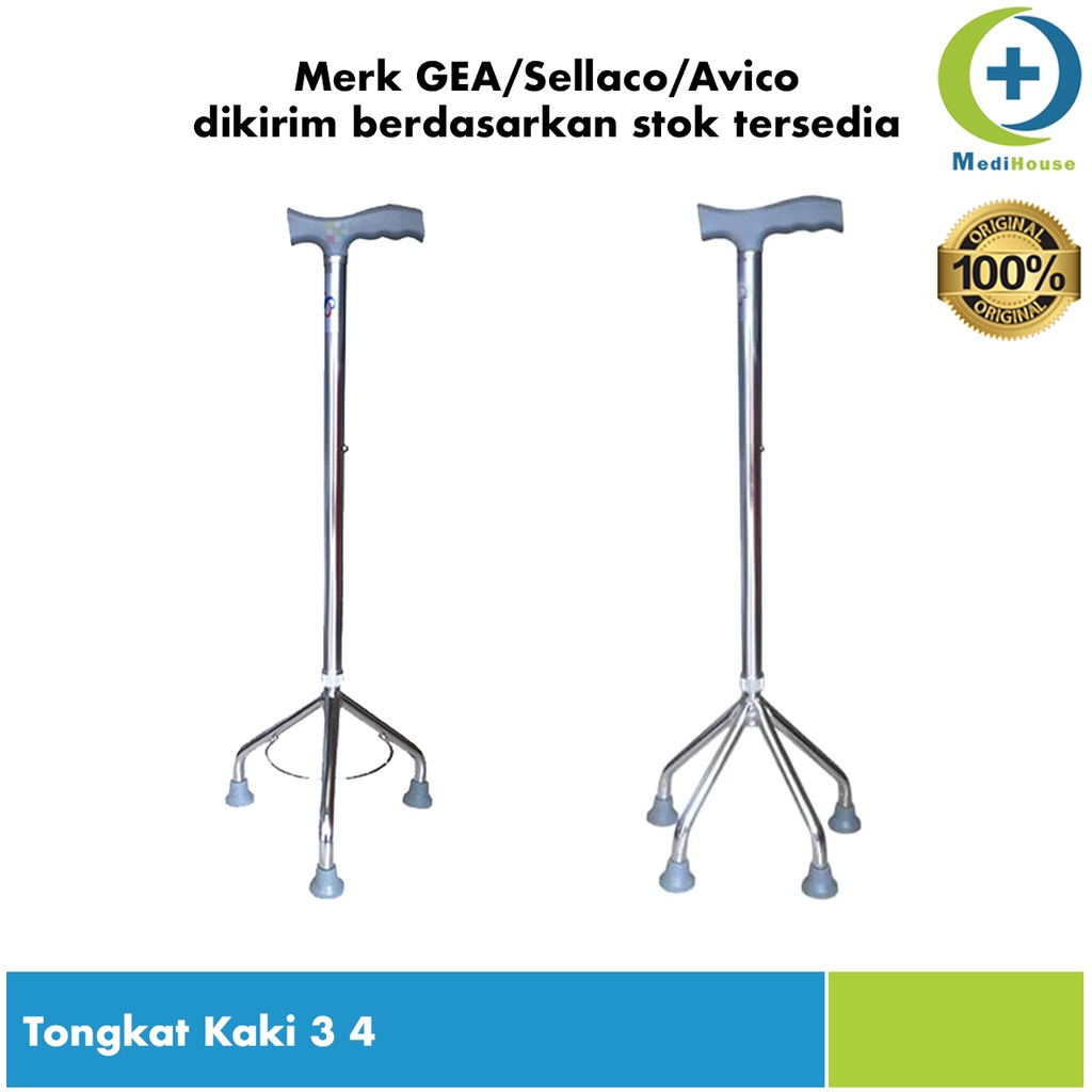 Tongkat Kaki 3 4 Alat Bantu Jalan Tongkat Kaki 4 Tongkat Kaki 3
