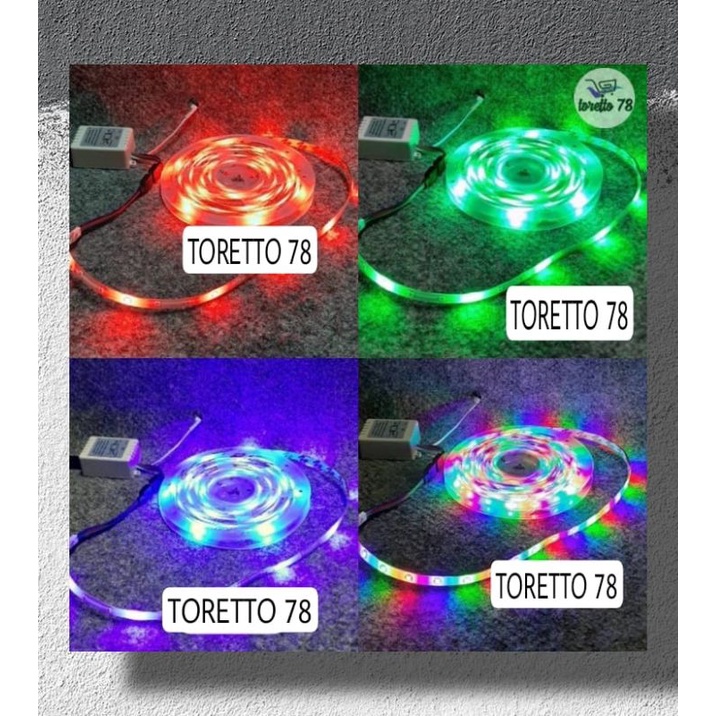 Lampu LED Strip RGB 3528 2835 Warna Warni IP44 5M AC 220V