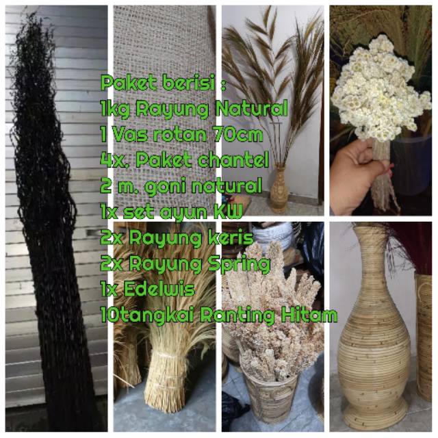 

Paket bunga kering rayung kiloan