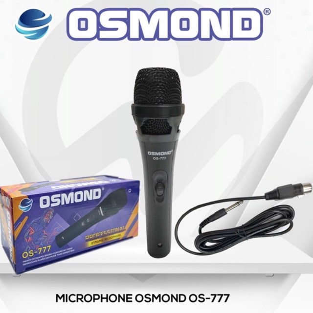 MICROPHONE MIC OSMOND 4 TIPE 555 666 777 888 DENGAN KABEL 3 METER MURAH BERKUALITAS