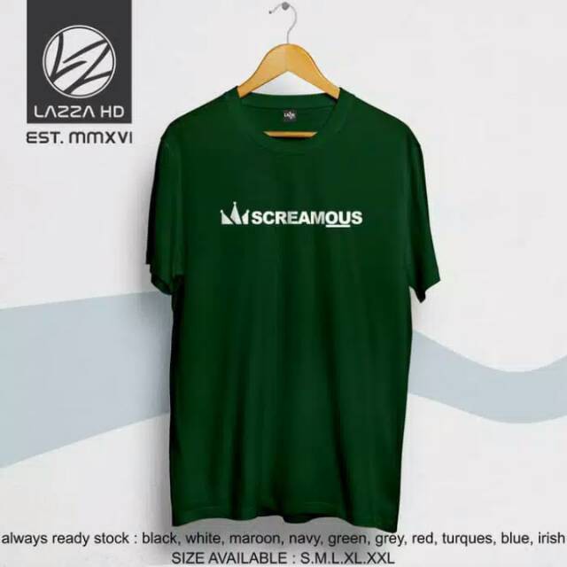 BAJU KAOS DISTRO SCREAMOUS HIJAU BOTOL