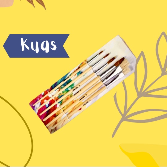 

Kuas Lukis Brush Joyko BR 1 Set Isi 6 kuas Cat Air/Acrylic/Minyak - Veloxvictoria