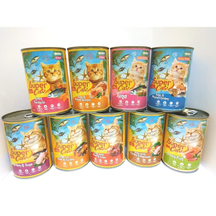 SUPERCAT KALENG 400 GR Wet Food Makanan Basah Super Cat