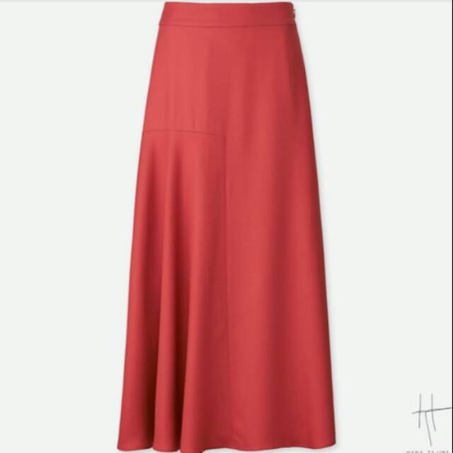 Original uniqlo rok panjang flare tencell